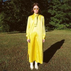 Saks Potts Yellow Silk Dress 🌼🌼🌼